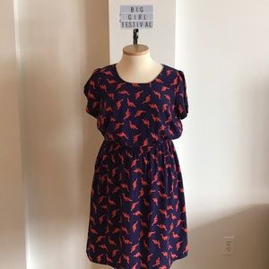 🌈ModCloth Dinosaur Oh My Gosh A-Line Dress